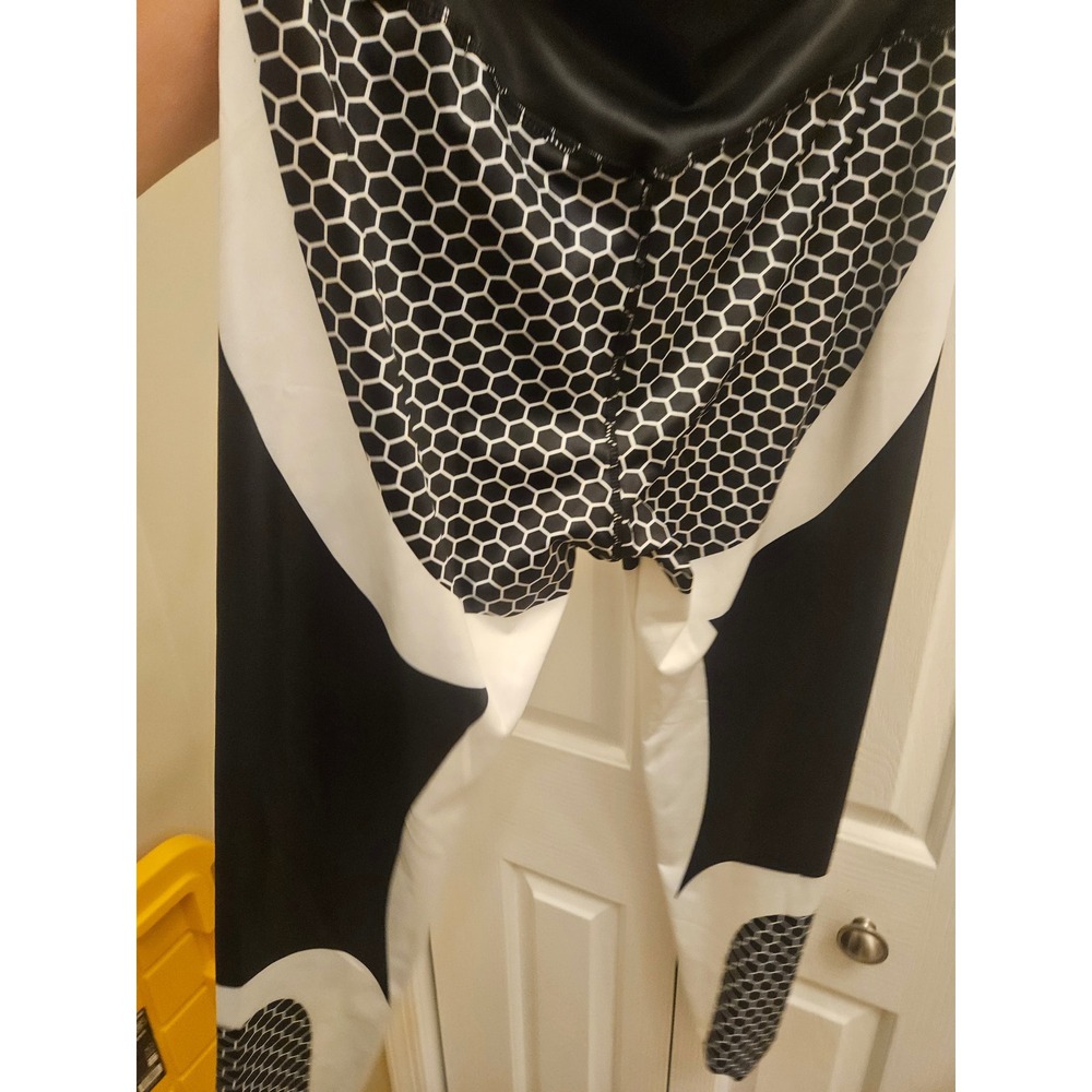 LAVA Feel The Burn Women Black White Colorblock Honeycomb Leggings Activewear
